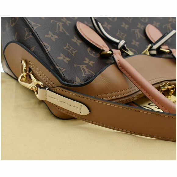 Louis Vuitton Tuileries Monogram Canvas Shoulder Bag Sesame Peach Creme - Picture 6 of 11